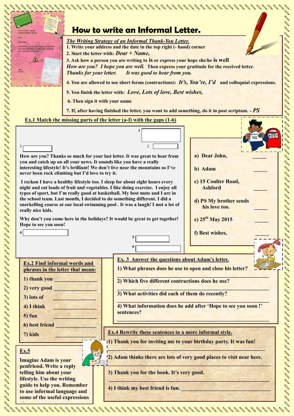 Informal thank you letter