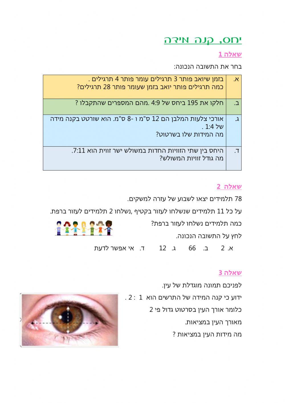 יחס וקנה מידה