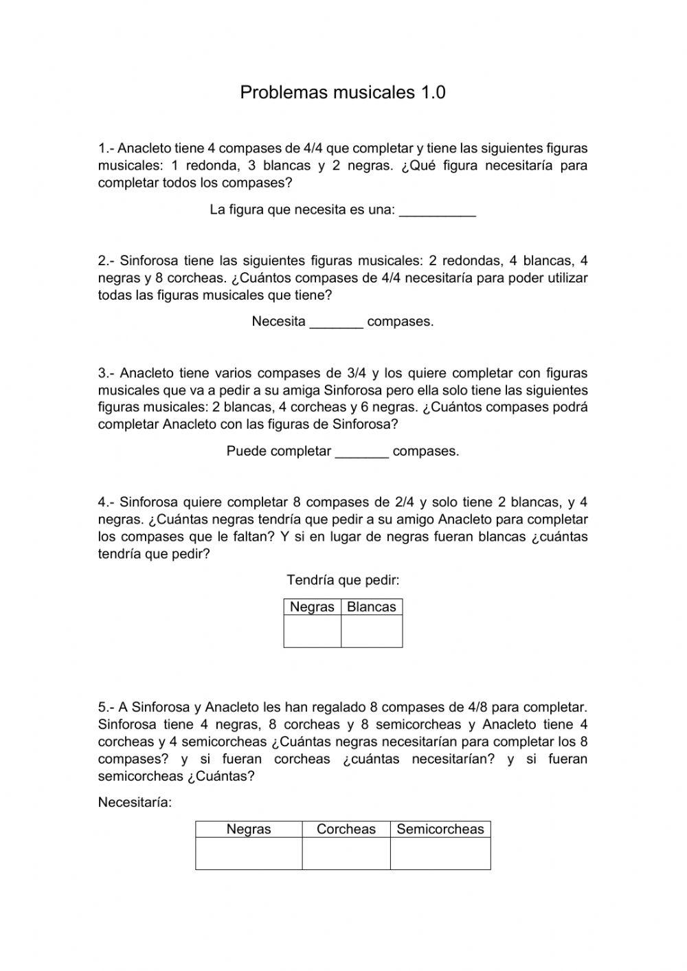 Problemas de Música 1.0