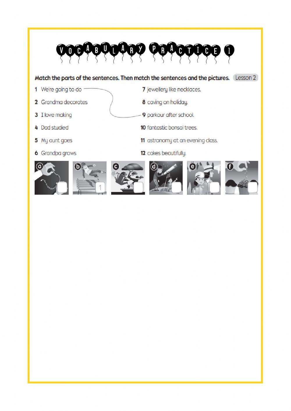 -Hobbies- vocabulary practice