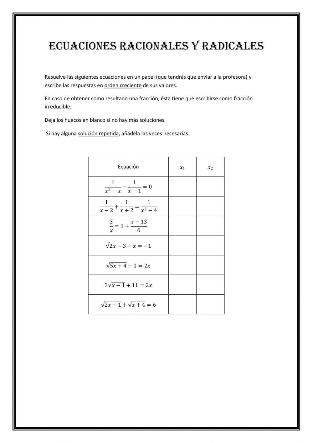 Amp-Ecuaciones racionales y radicales