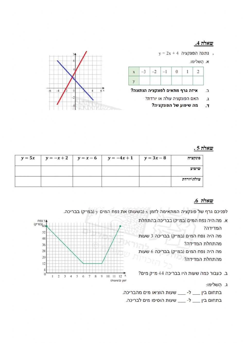 בוחן לכיתה ח
