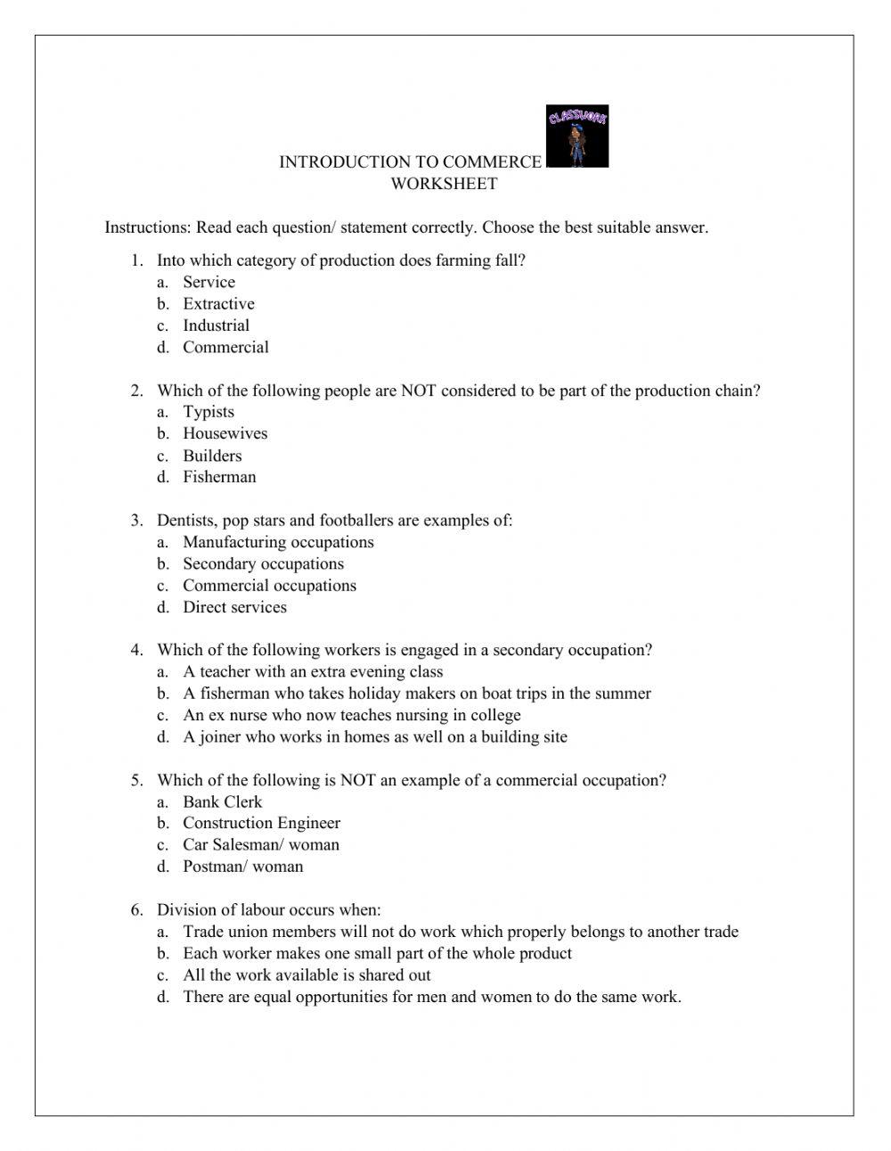 Introduction to Commerce