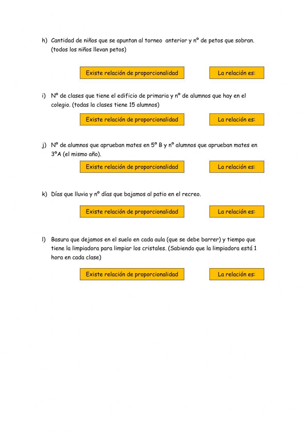 Relación de proporcionalidad