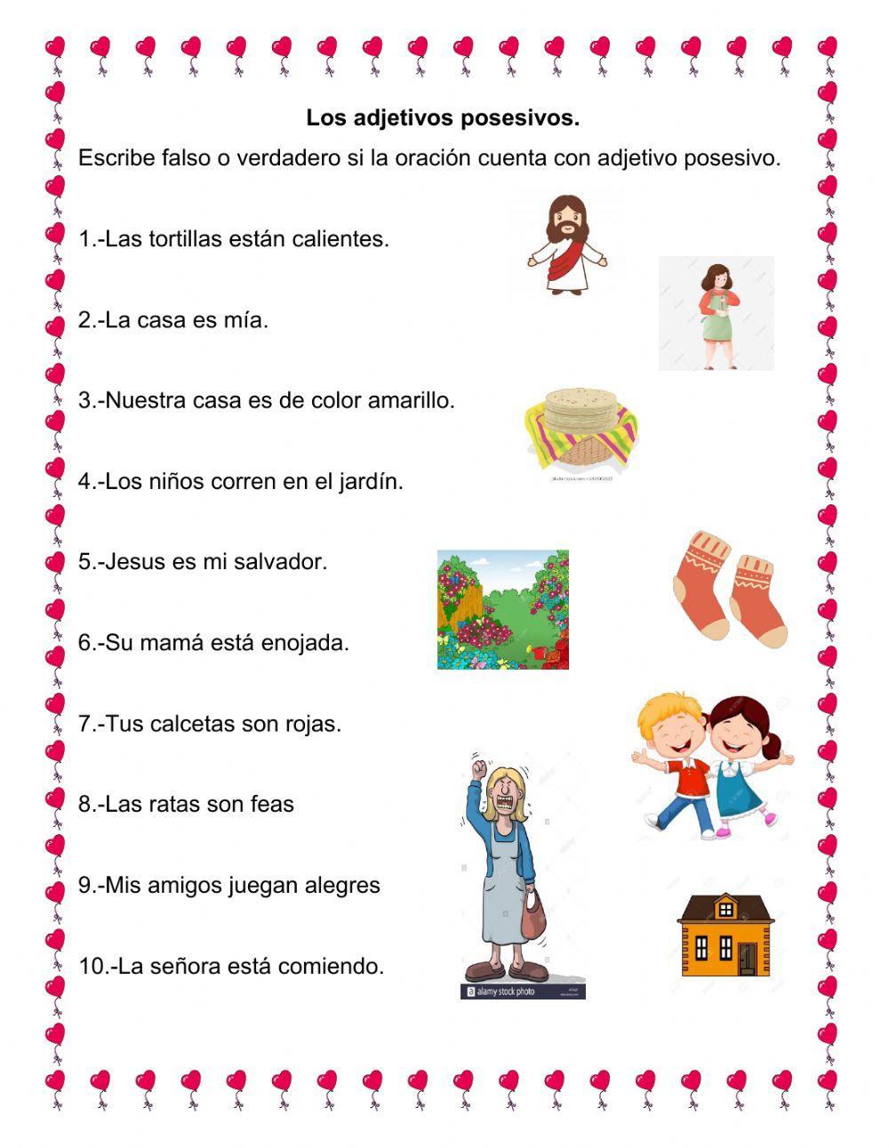 490994 los adjetivos posesivos profesora elissa