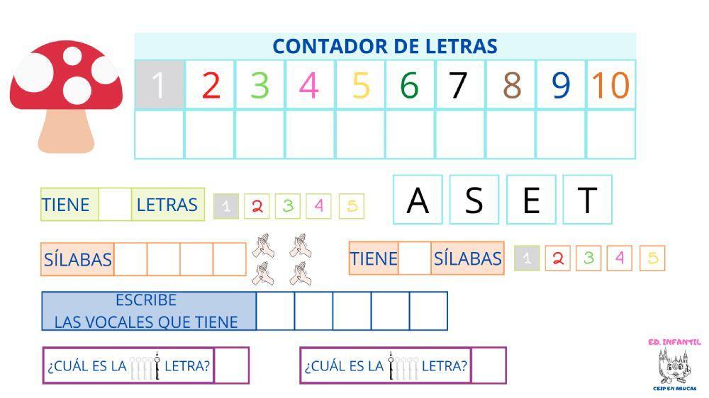 Contador de letras: SETA