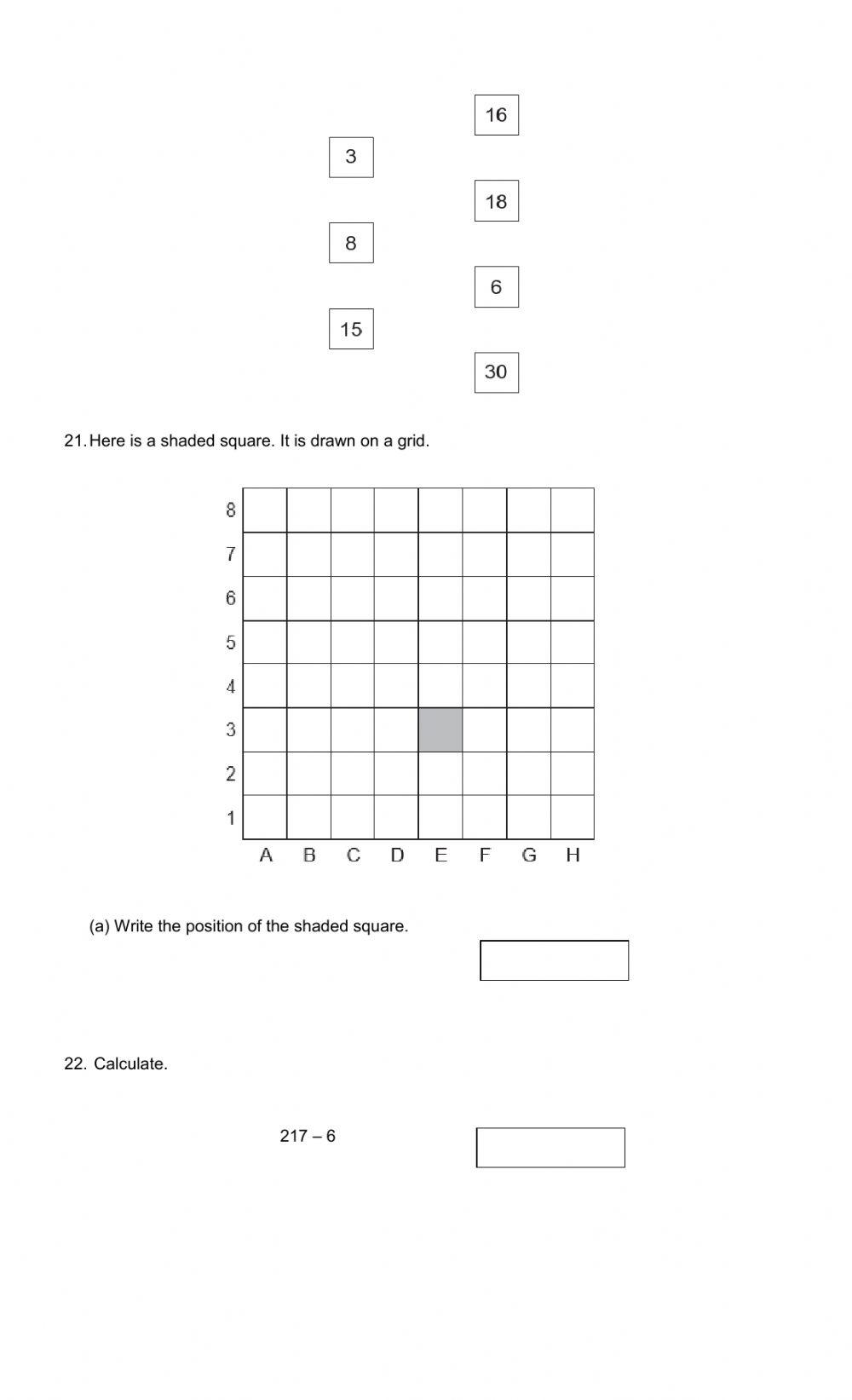 Diagnostic test 2° grade