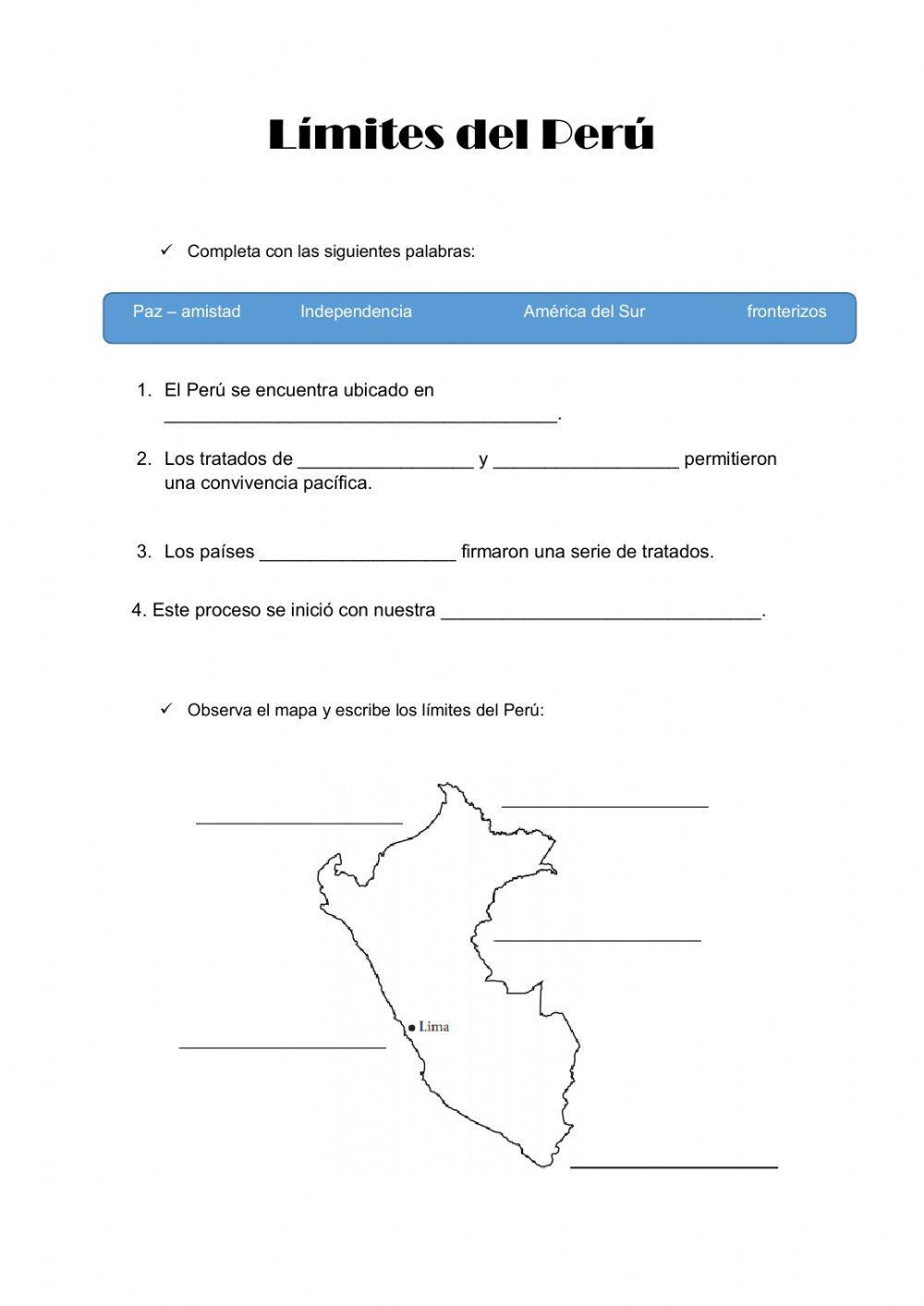 El Perú y sus limítes