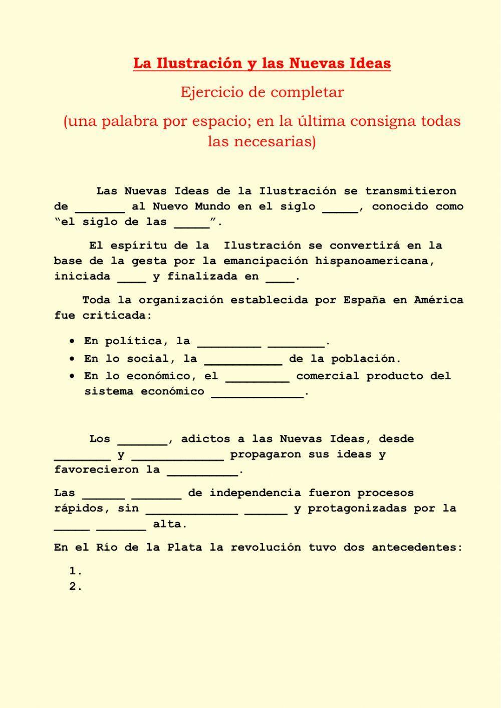 La Ilustración en Hispanoamérica