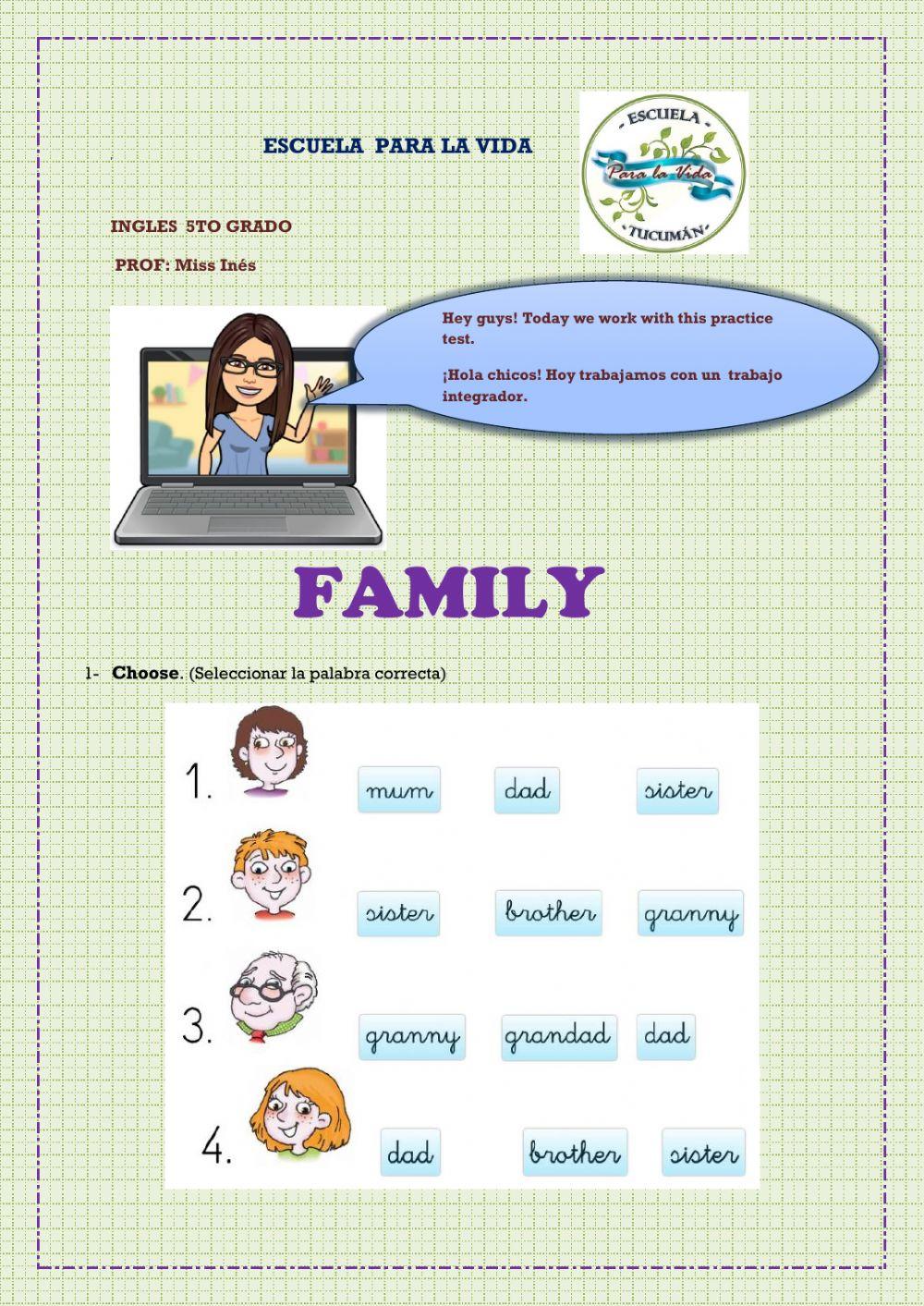 INGLES- 5to Escuela Para La Vida
