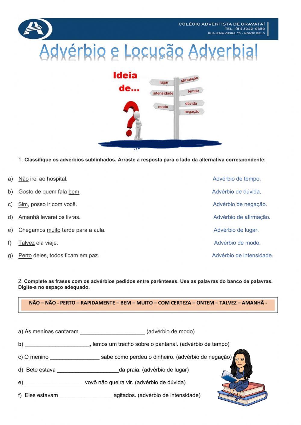 Advérbio e locução adverbial