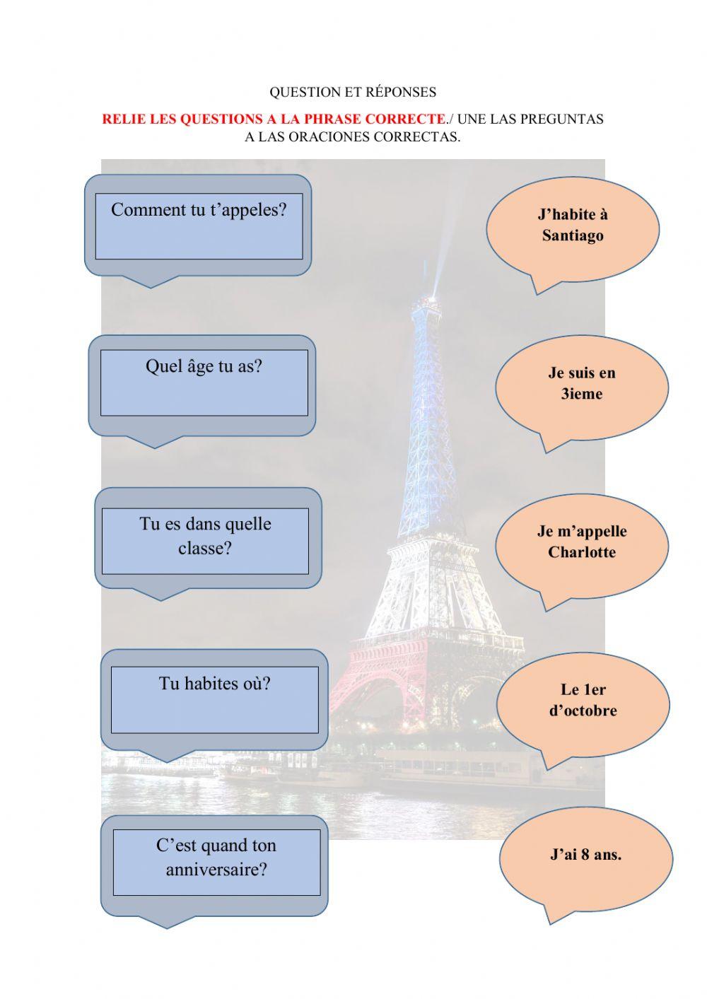 Questions pour se présenter