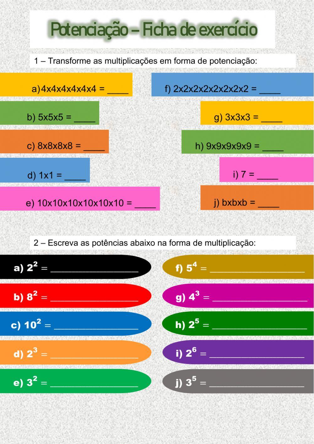 Potenciação - básico