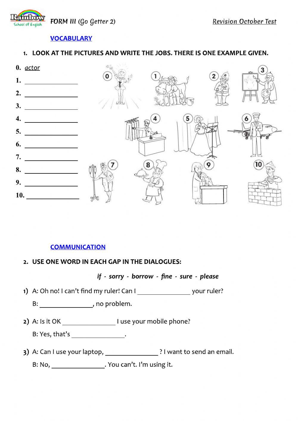 Revision October Test