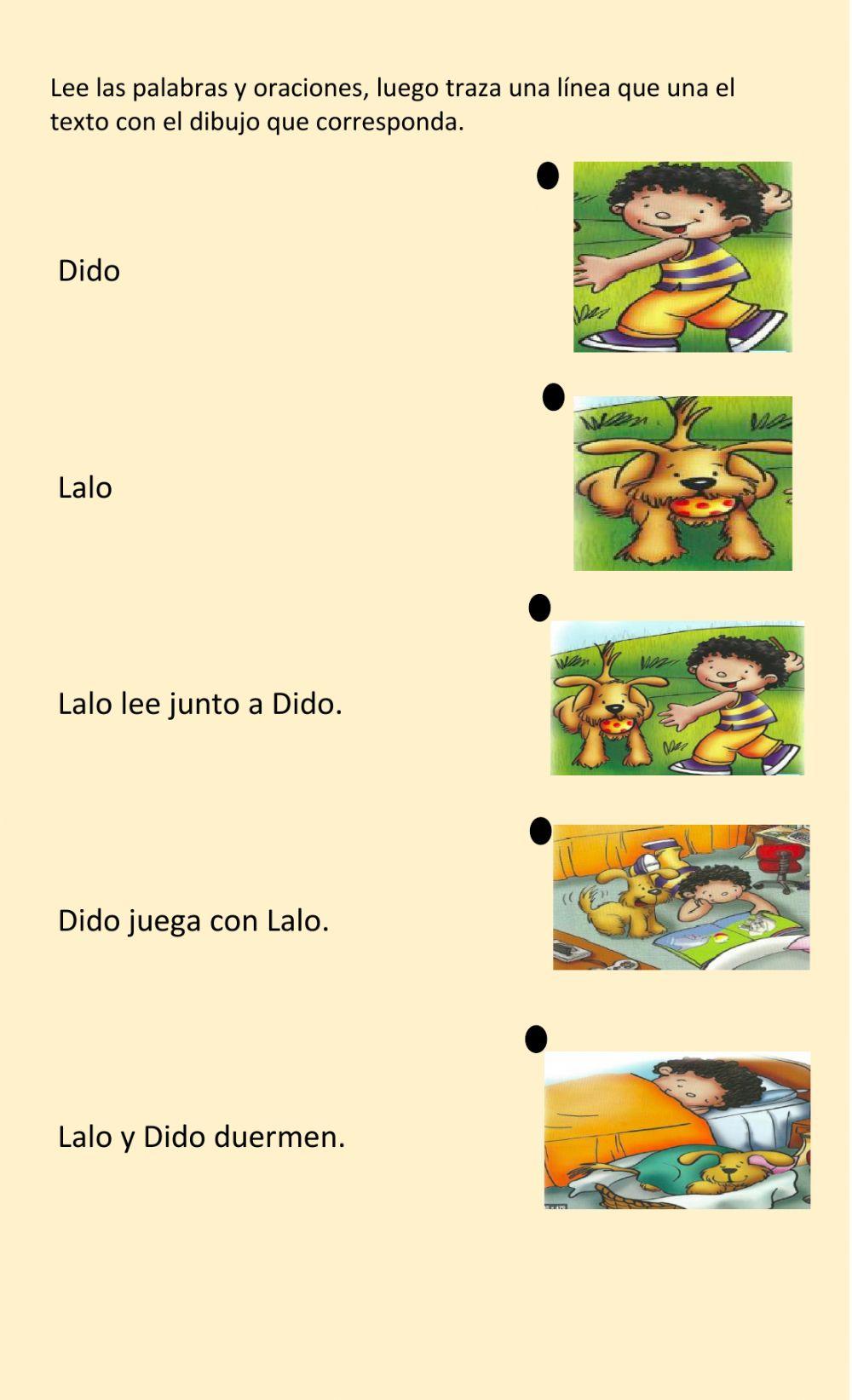 Lectura palabras y oraciones