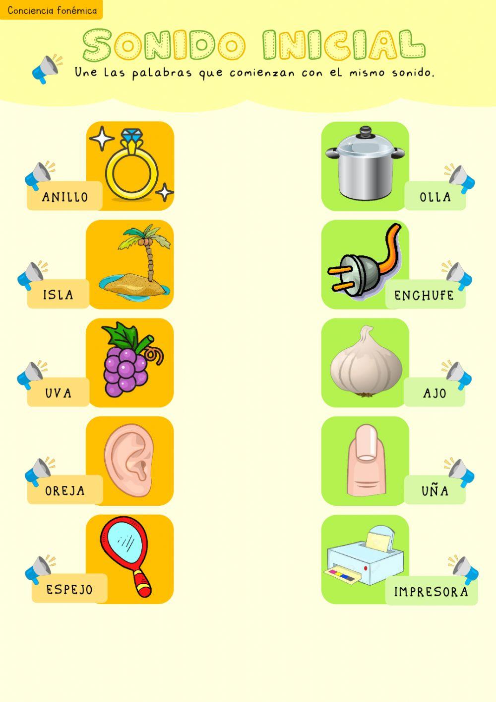 Conciencia fonémica - sonido inicial
