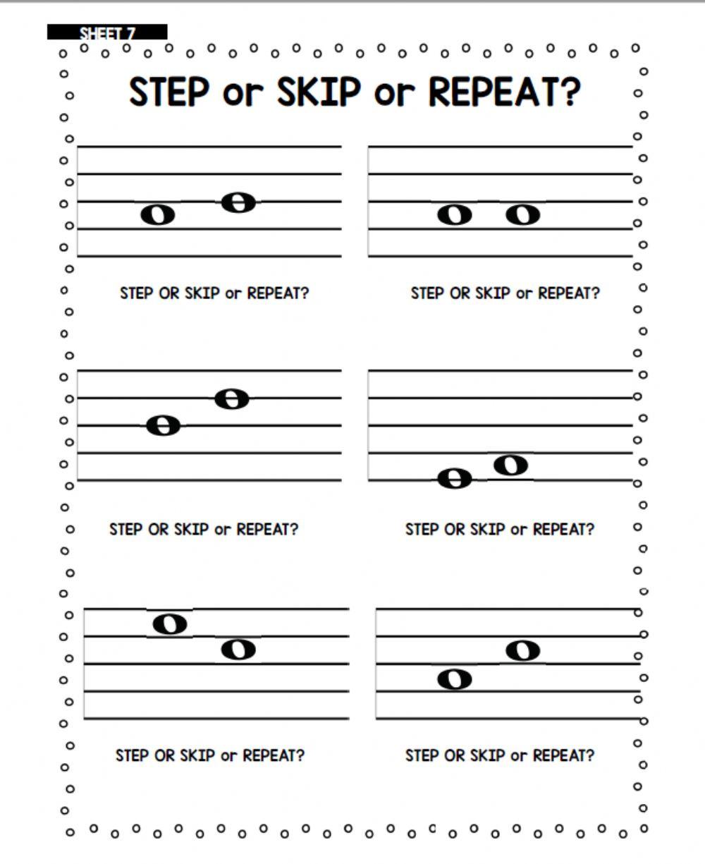 Step or skip or free interactive worksheets 4410292