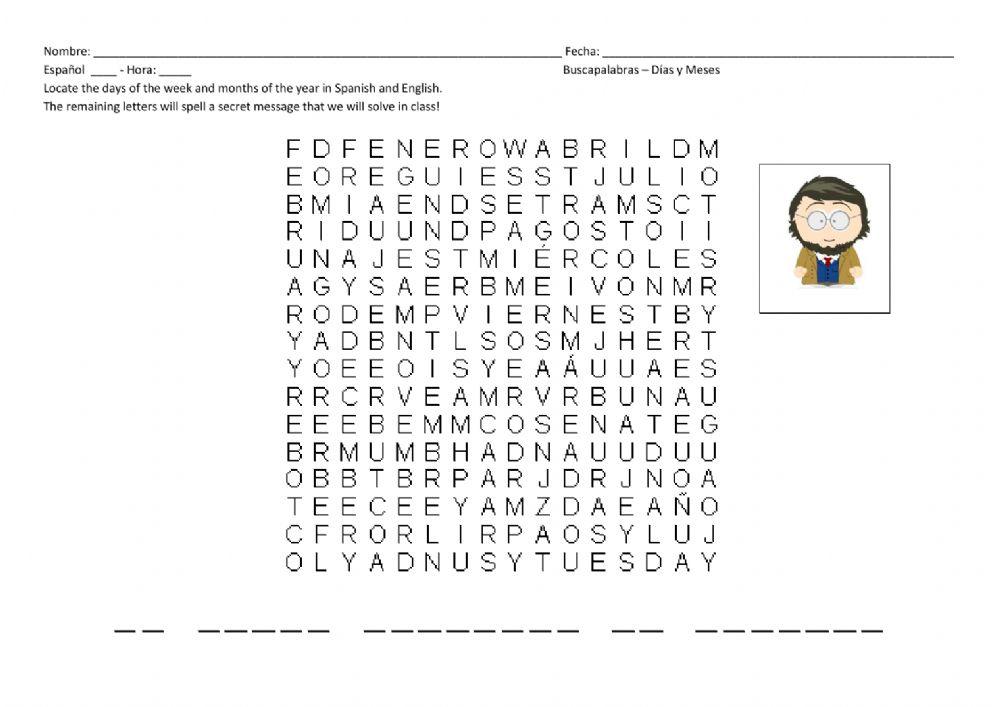 Days & Months - Día y Meses