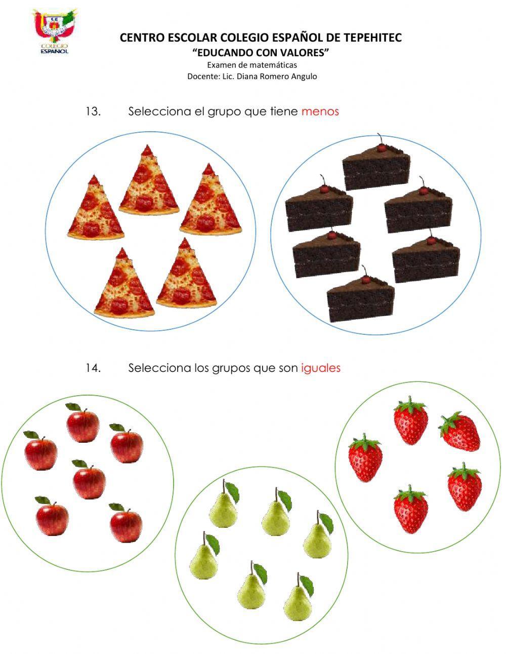 Examen de matematicas