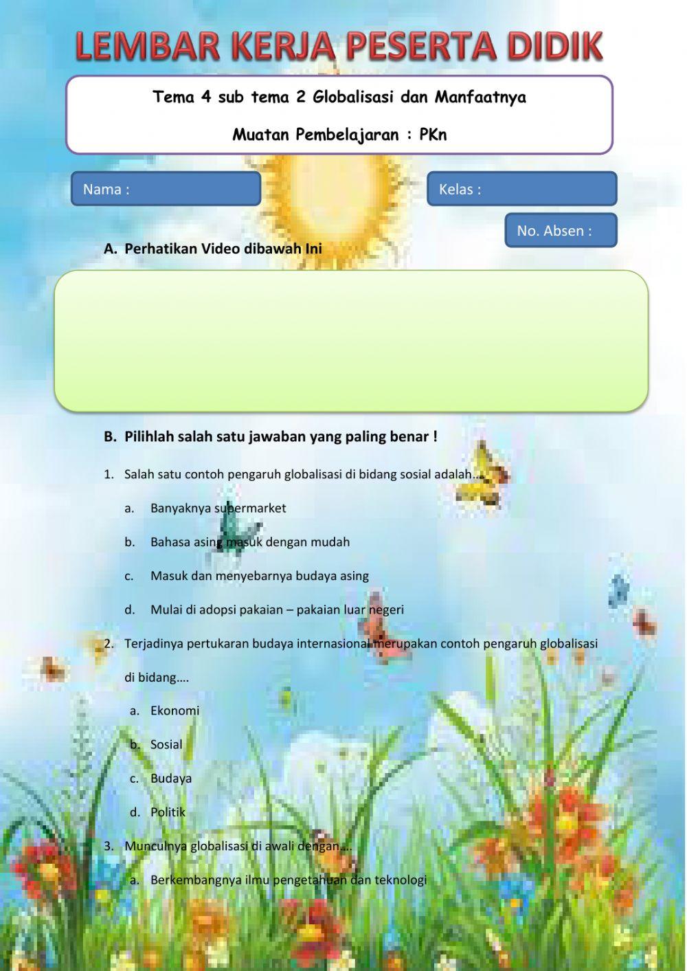 LKPD Tema 4 Sub Tema 2 Kelas 6