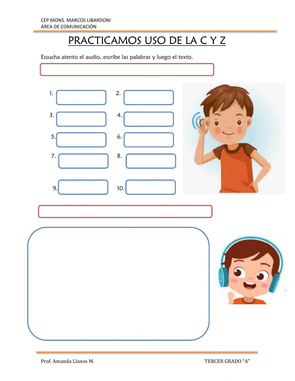 Dictado c y z