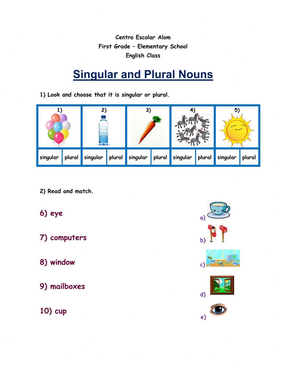 Singular and Plural Nouns