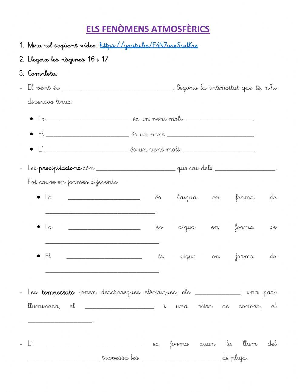 Els fenòmens atmosfèrics