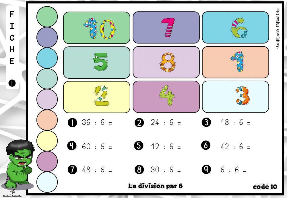 Magnet table de division par 6 (Pat-in&Moi)