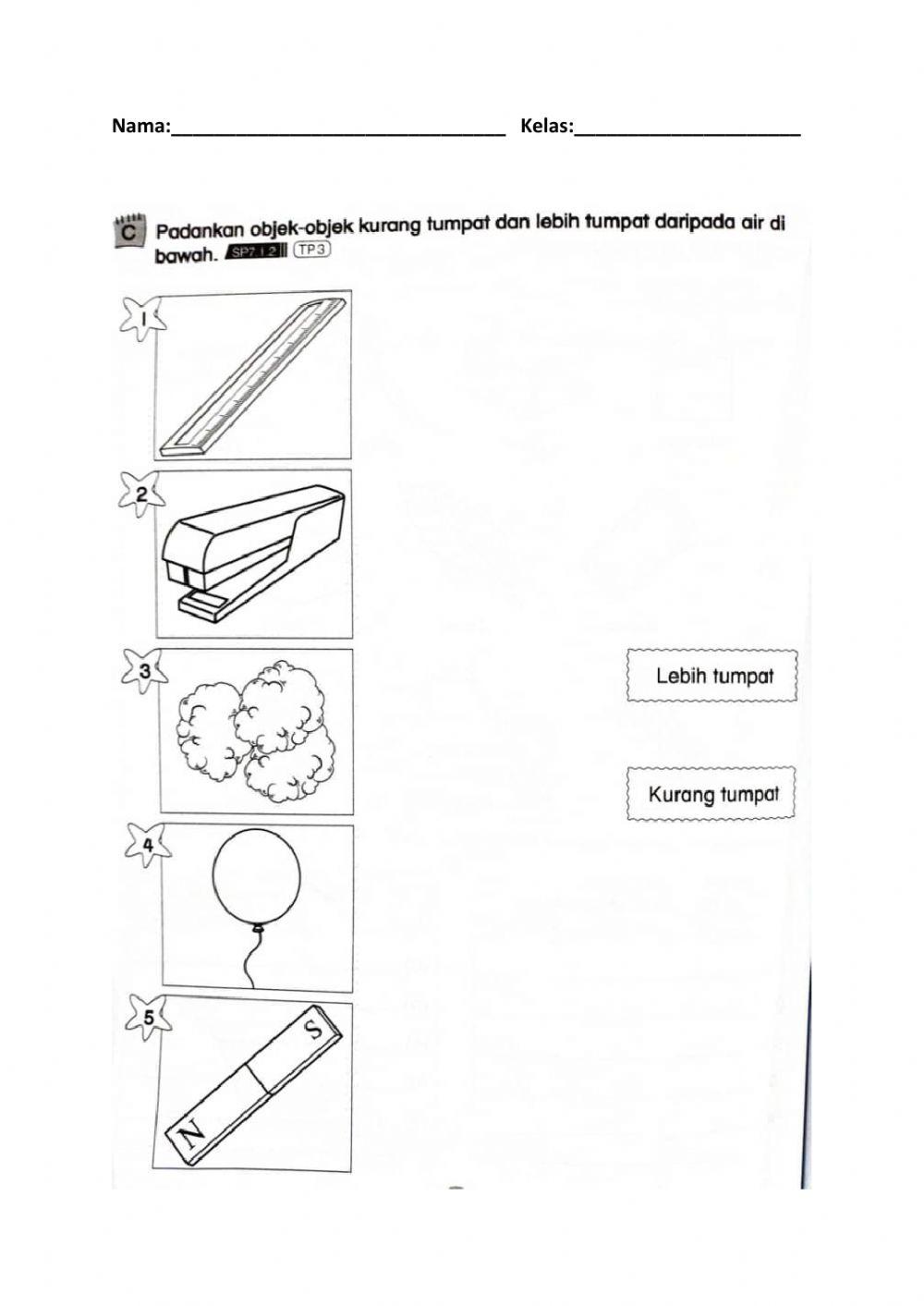 Sains tahun 3: ketumpatan