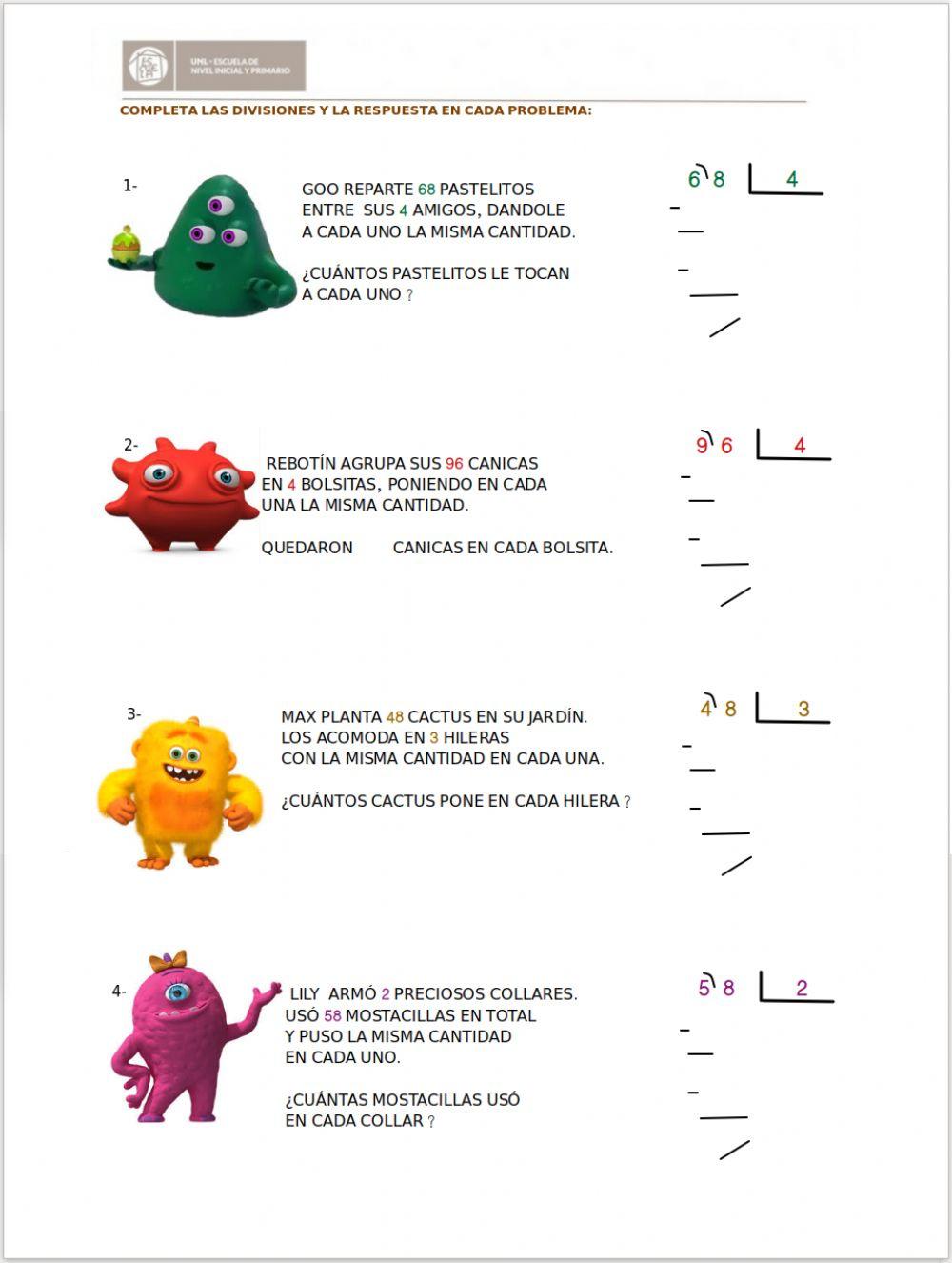 División con resto parcial