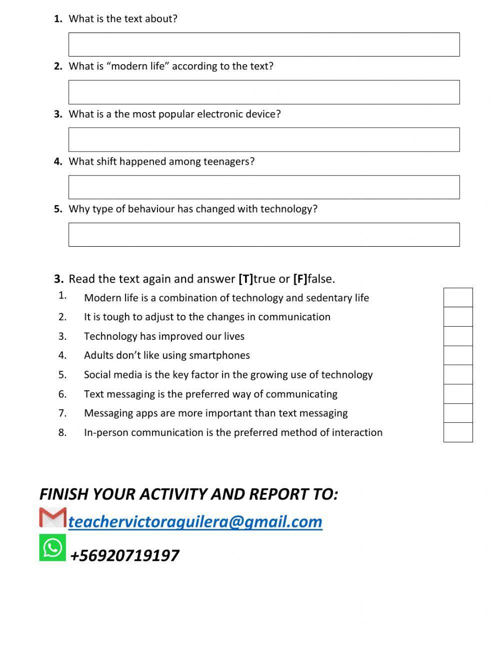 Technology and Modern Life