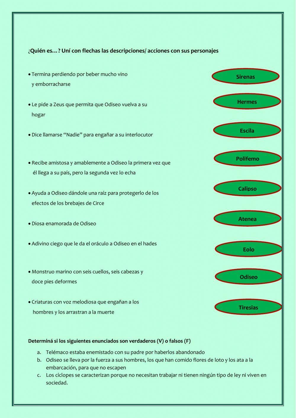 Comprobación de lectura de Odisea