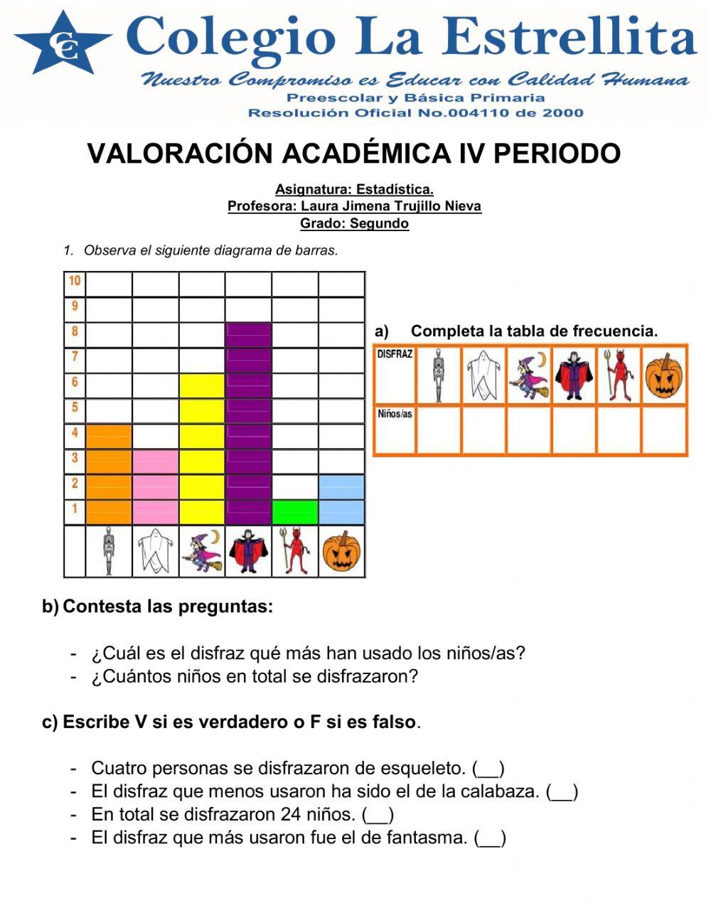 Valoración estadistica segundo