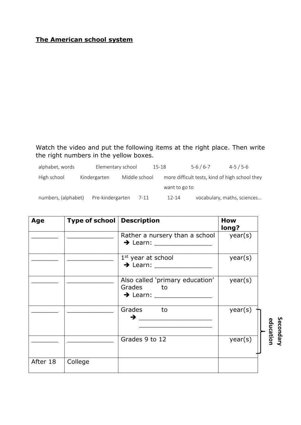 American school system