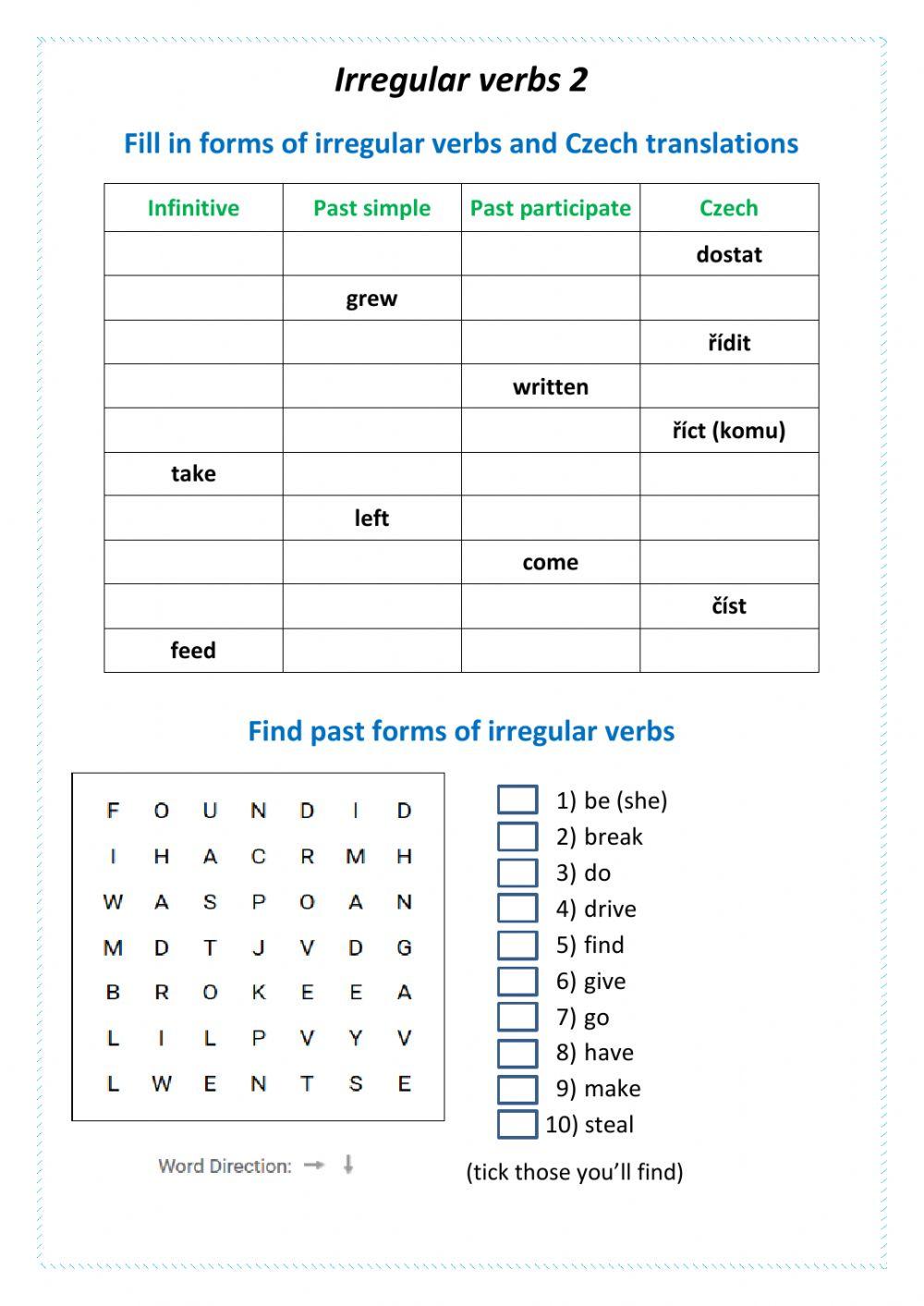Irregular verbs 2