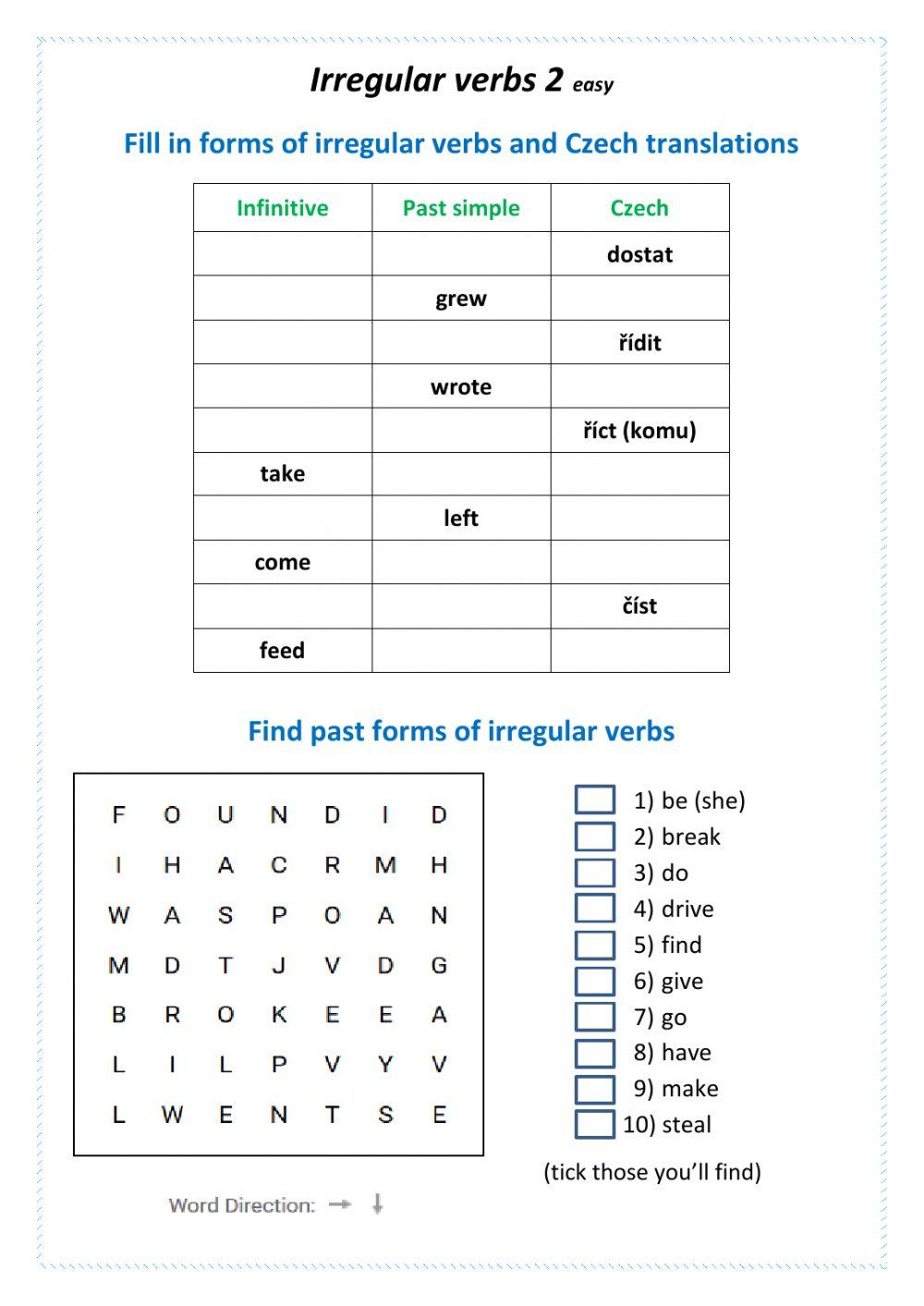 Irregular verbs 2easy