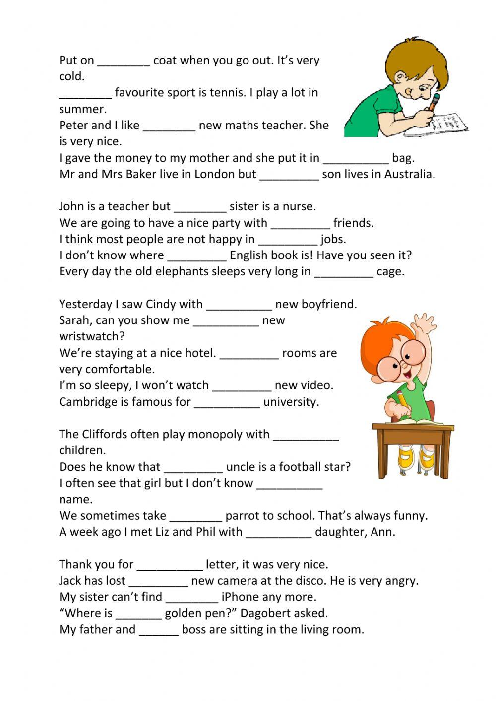 Possessive adjectives