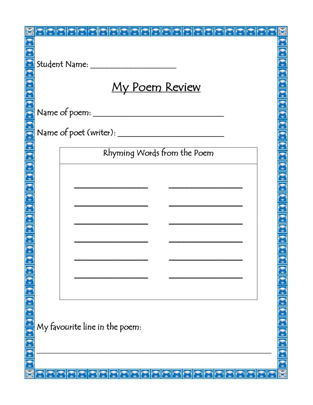 My Poem Review
