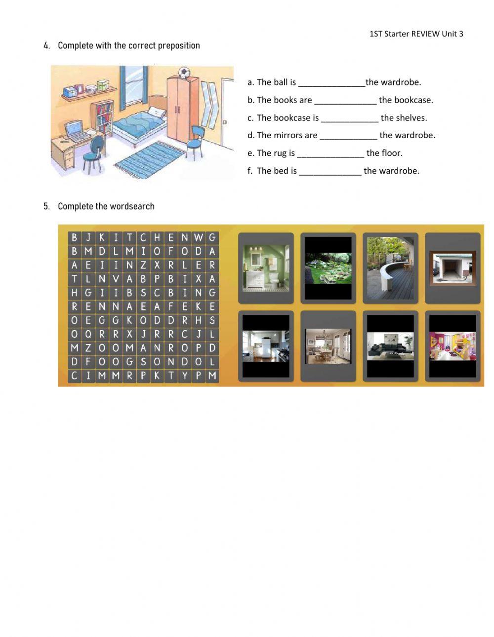 Unit 3 Revision 1st Starters