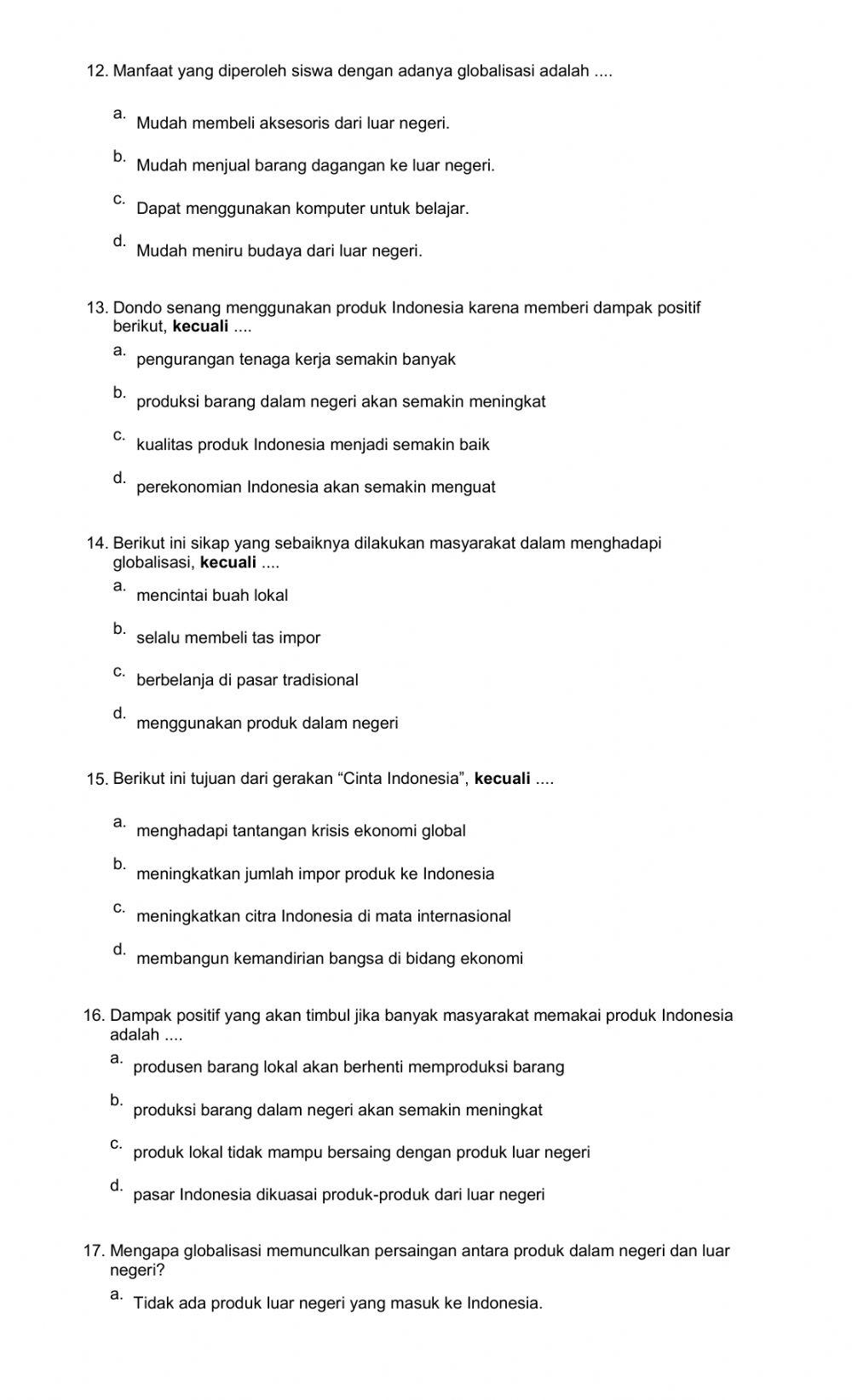 Penilaian Harian PPKn