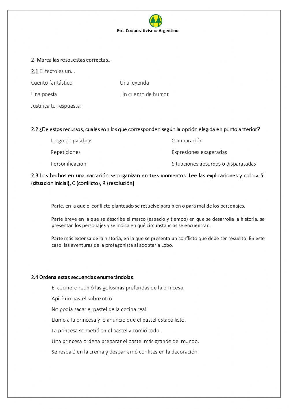 Evaluación 5º grado