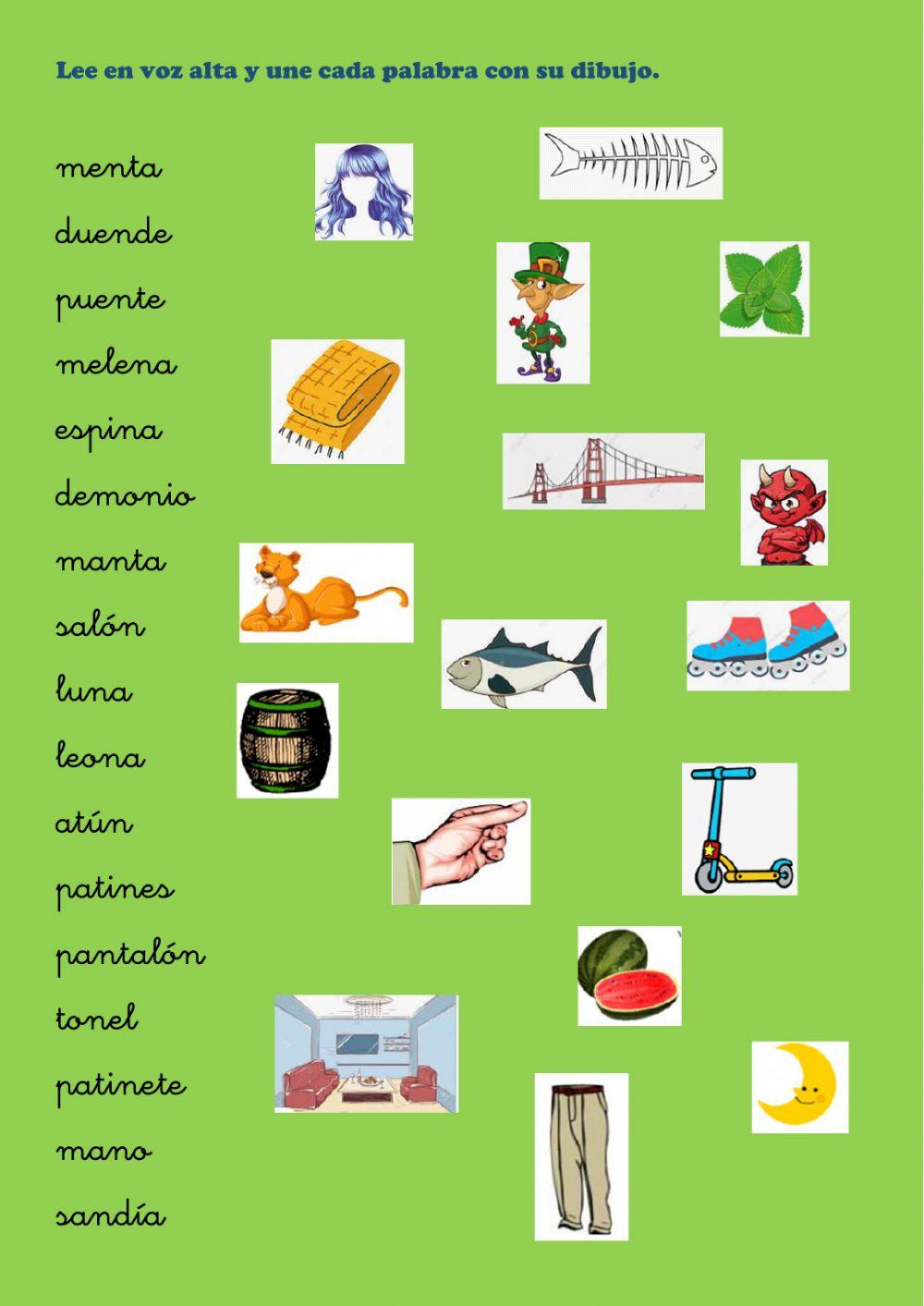 Lectura palabras con -N-