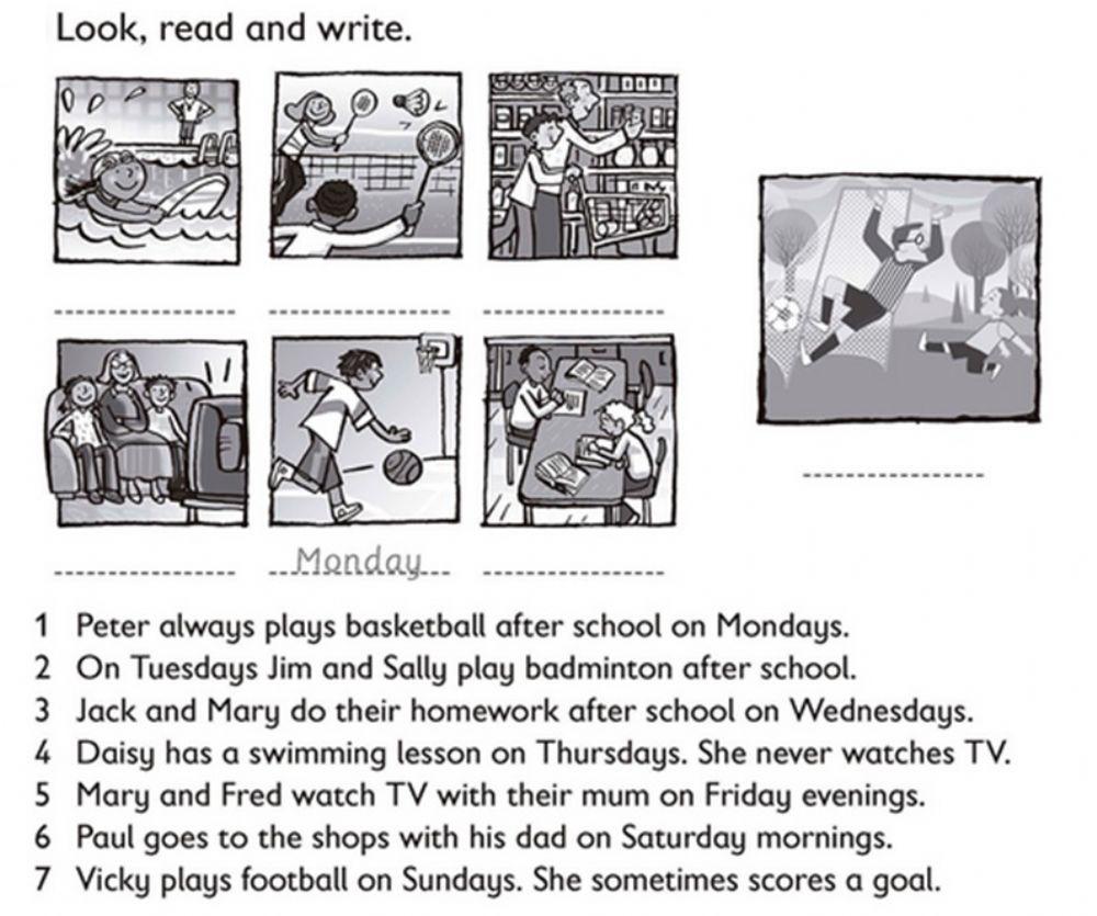 Adverbs of frequency and days of the week