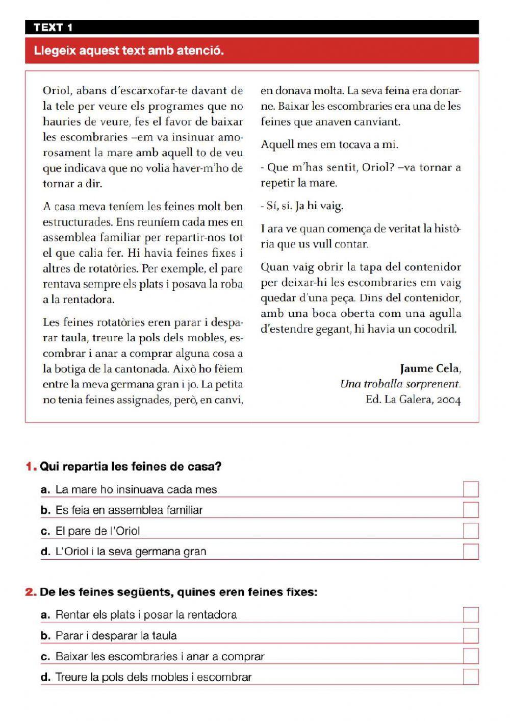 Comprensió lectora 1