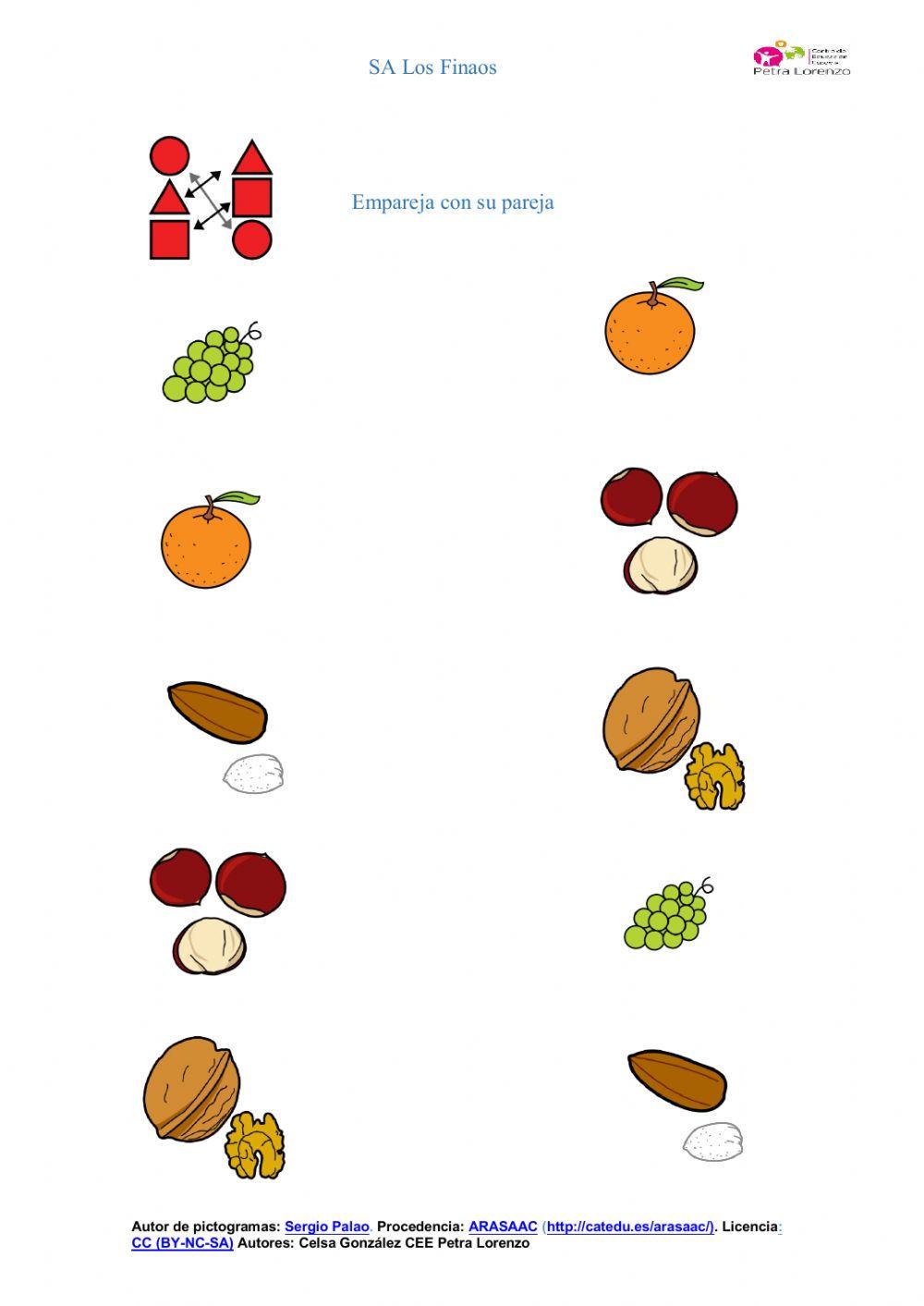 Cada fruto con su pareja. SA Los Finaos