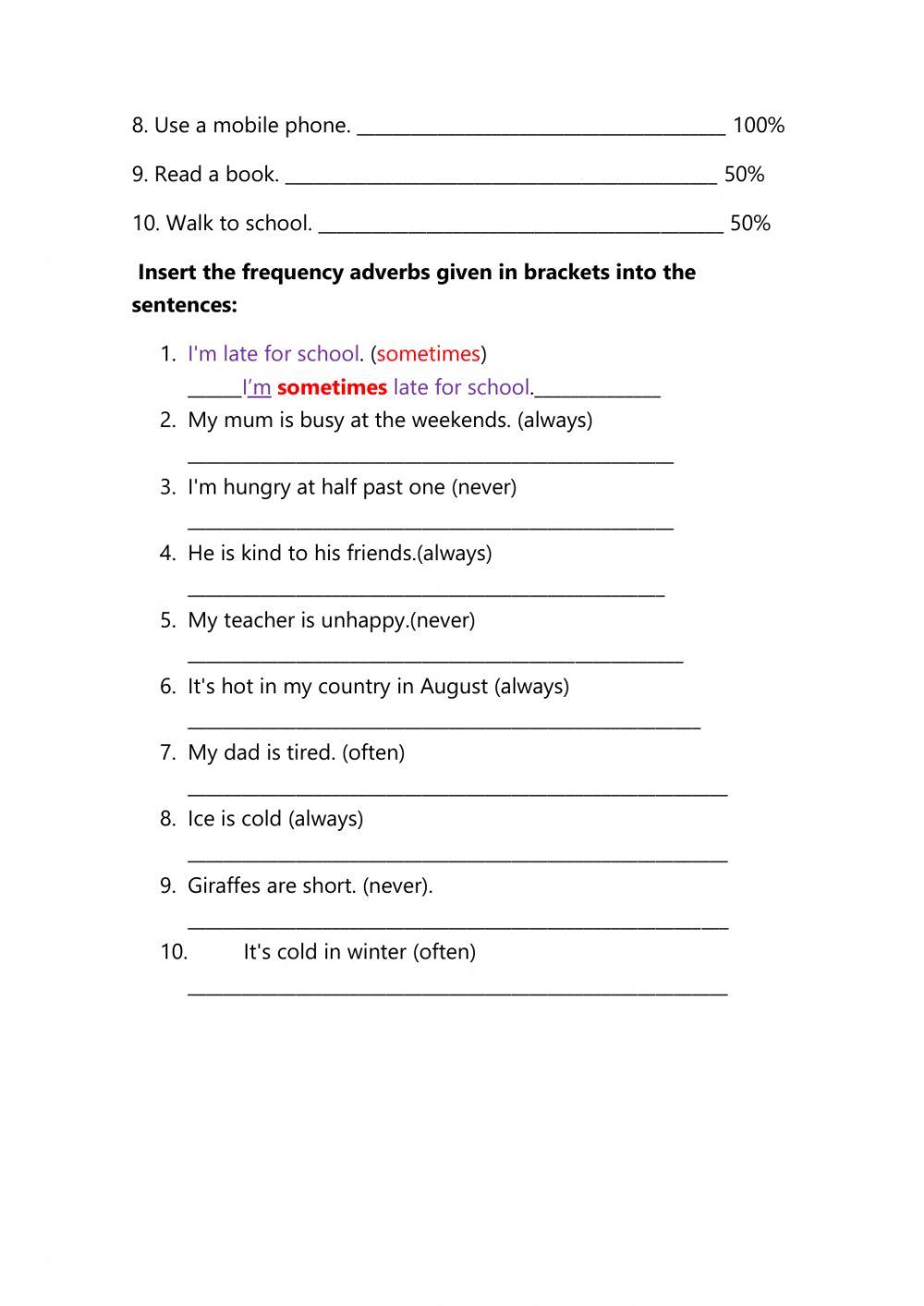 Adverbs of Frequency