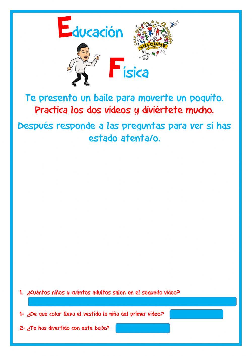 Educación física baile hockey pockey