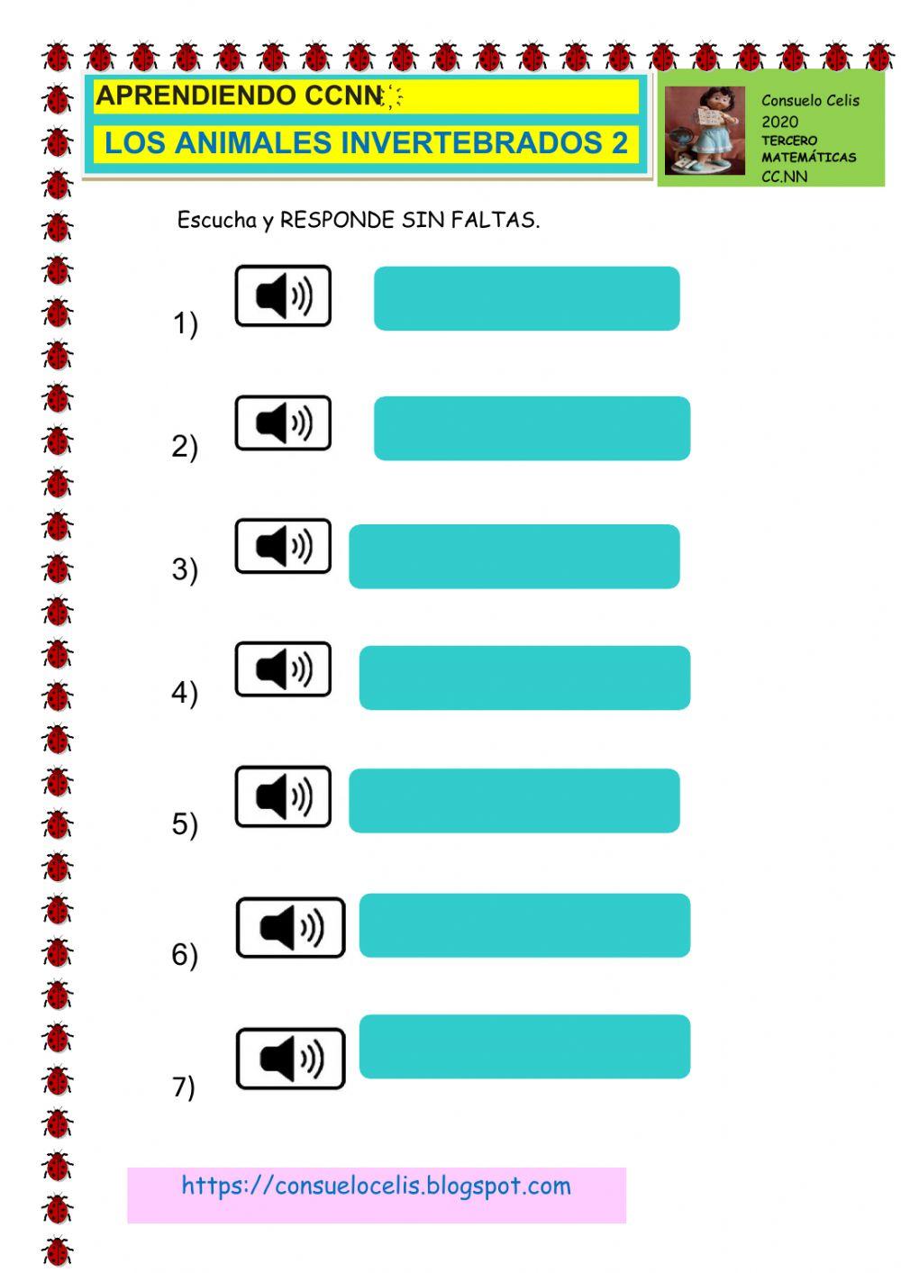 Los animales invertebrados 2