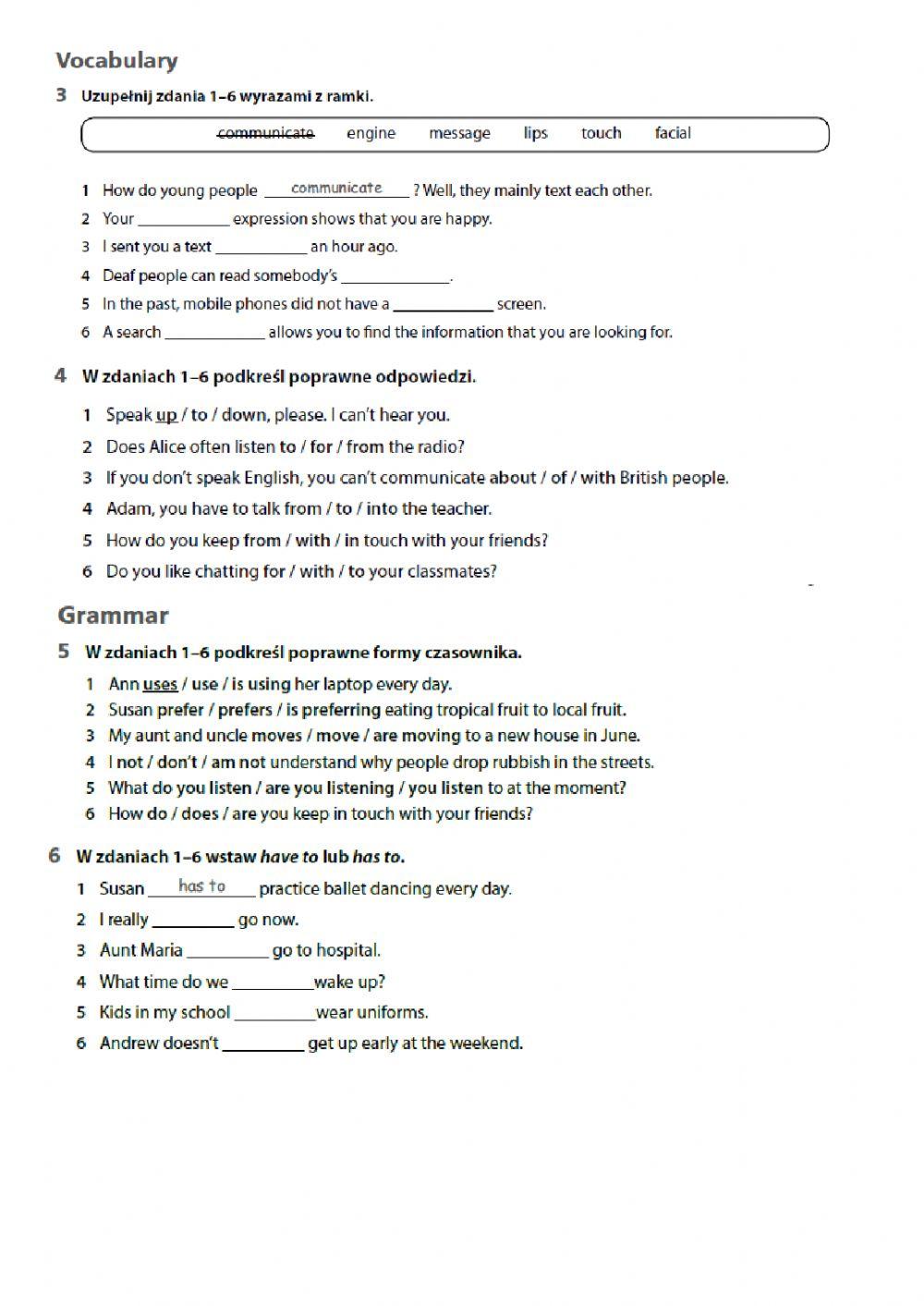 Junior Explorer 6 - Unit 1 - test - c