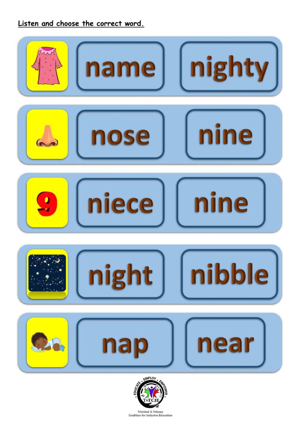 Learning Letter N  n